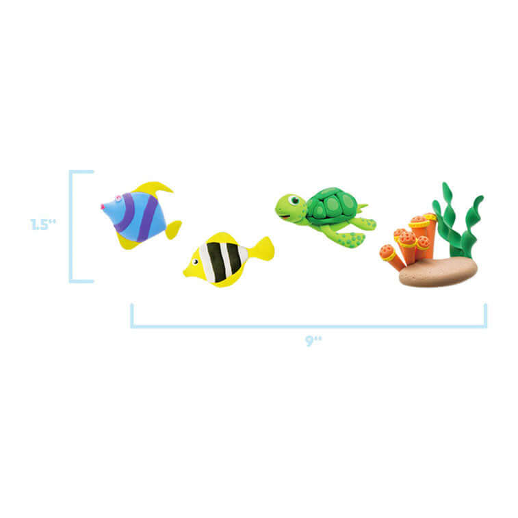 Measurements of the Fish characters made from Lightest Most Amazing Dough On Earth